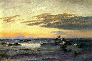 bruno liljefors Eiders at Sunrise oil on canvas